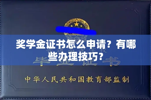 南昌奖学金证书怎么申请?有哪些办理技巧?